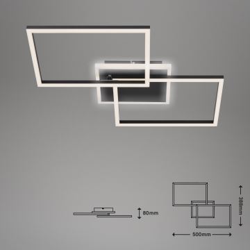 Briloner 3049-015 - LED loftlampe dæmpbar FRAME LED/40W/230V + fjernbetjening