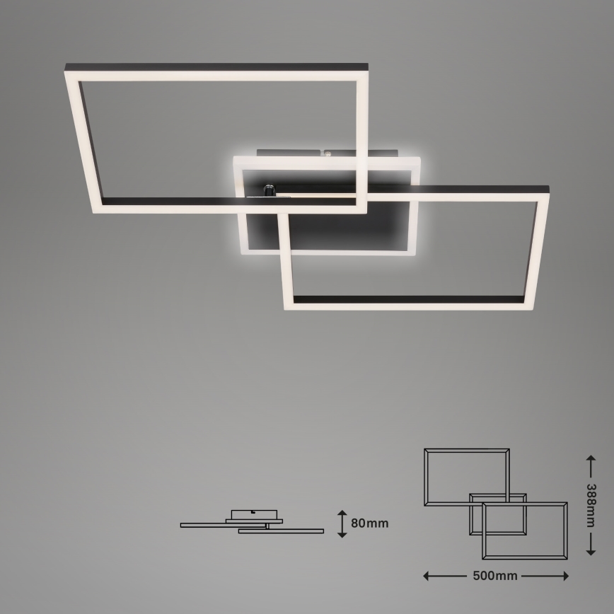 Briloner 3049-015 - LED loftlampe dæmpbar FRAME LED/40W/230V + fjernbetjening