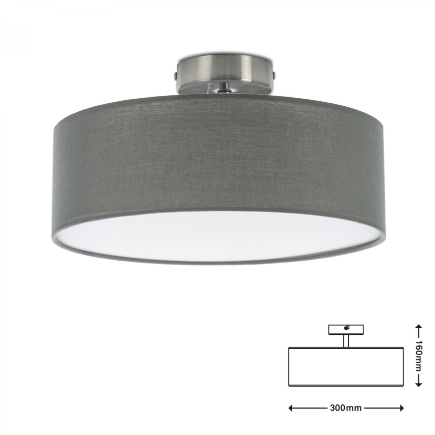 Briloner 3375-024 - Loftlampe 1xE27/40W/230V diameter 30 cm grå