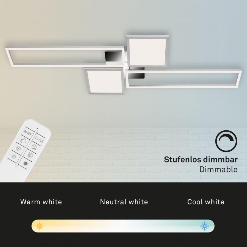 Briloner 3531-018 - LED loftlampe dæmpbar FRAME LED/50W/230V 3000-6500K + fjernbetjening