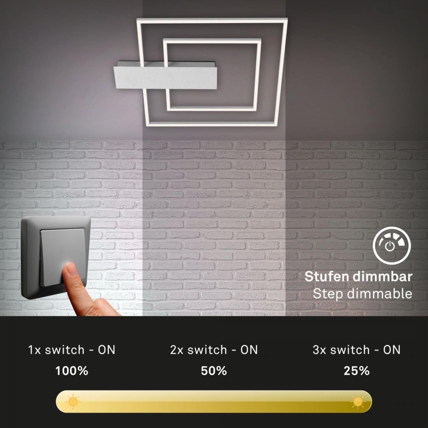 Briloner 3545-018 - LED loftlampe dæmpbar NICO LED/25W/230V krom