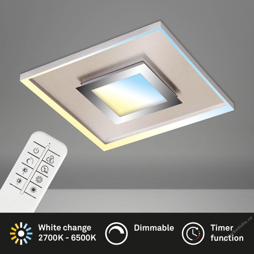 Briloner 3641-012 - LED loftlampe dæmpbar FRAME LED/30W/230V 2700-6500K krom + fjernbetjening