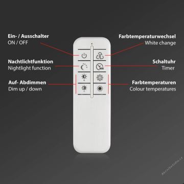 Briloner 3641-012 - LED loftlampe dæmpbar FRAME LED/30W/230V 2700-6500K krom + fjernbetjening