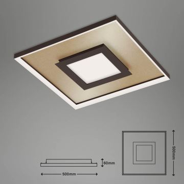 Briloner 3641-017 - LED loftlampe dæmpbar FRAME LED/30W/230V 2700-6500K guldfarvet + fjernbetjening