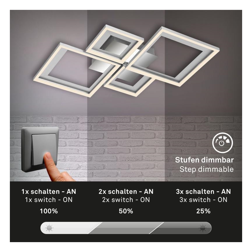 Briloner 3727-019 - LED loftlampe dæmpbar FRAME LED/38W/230V