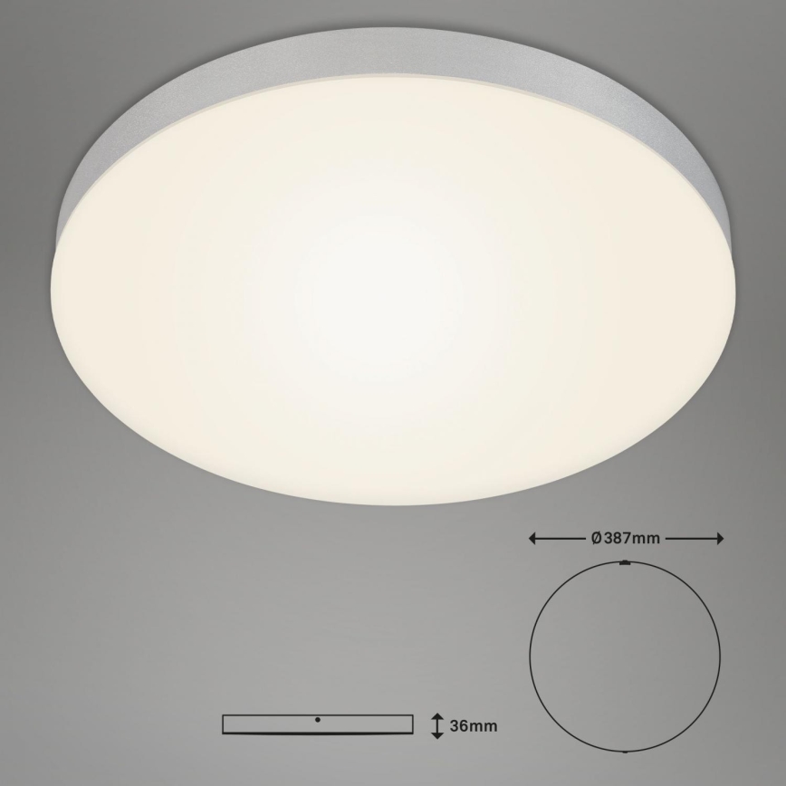Briloner 7068-014 - LED loftlampe FLAME LED/24,5W/230V 3000K diameter 38 cm sølvfarvet