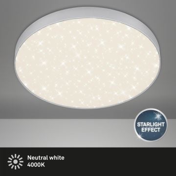 Briloner 7075-414 - LED loftlampe STAR SKY LED/24,5W/230V 4000K diameter 38 cm sølvfarvet