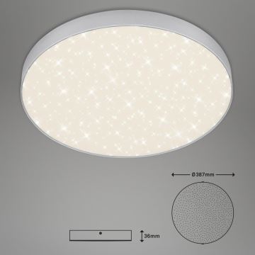 Briloner 7075-414 - LED loftlampe STAR SKY LED/24,5W/230V 4000K diameter 38 cm sølvfarvet