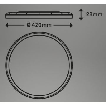 Briloner 7080-015 - LED loftlampe dæmpbar SLIM LED/22W/230V 2700-6500K + fjernbetjening