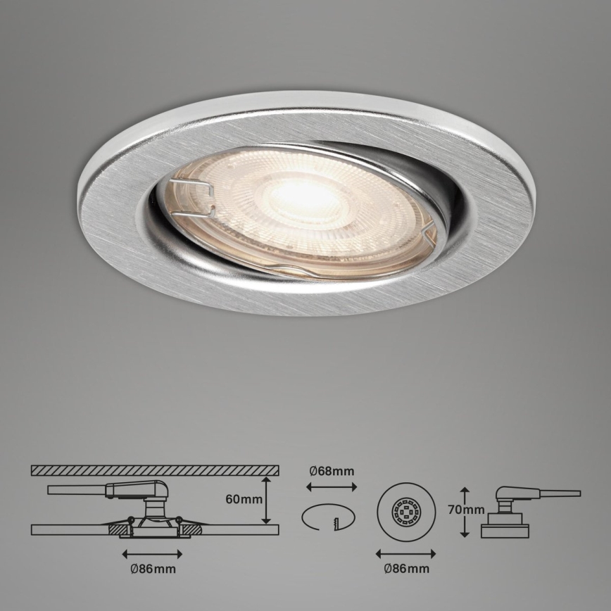 Briloner 7144-039 - Sæt 3x LED indbygningslampe til badeværelse SLIDE 1xGU10/4W/230V IP23