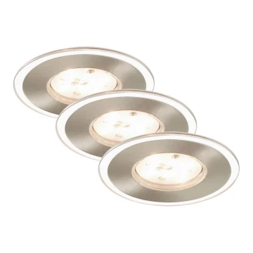 Briloner 7197-032 - SÆT 3x LED indbygningslampe til badeværelse dæmpbar LED/4,5W/230V IP44