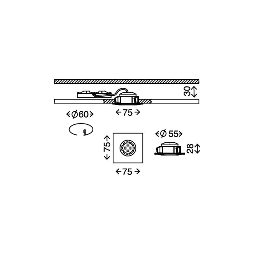 Briloner 7205-036 - SÆT 3x LED indbygningslampe til badeværelse ATTACH LED/5W/230V IP44 hvid