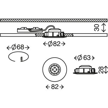 Briloner 7209-012 - LED indbygningslampe til badeværelse LED/5W/230V IP23