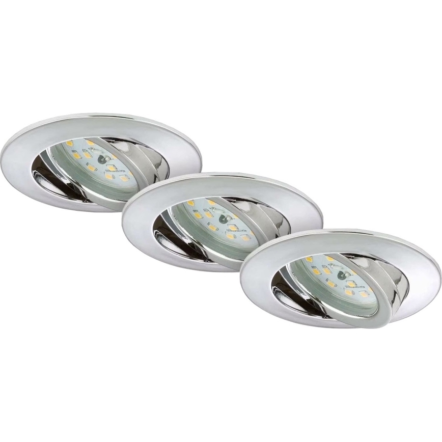 Briloner 7209-038 - SÆT 3x LED indbygningslampe til badeværelse LED/5W/230V IP23