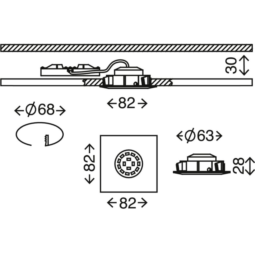 Briloner 7210-032 - SÆT 3x LED indbygningslampe til badeværelse ATTACH LED/5W/230V IP23 krom