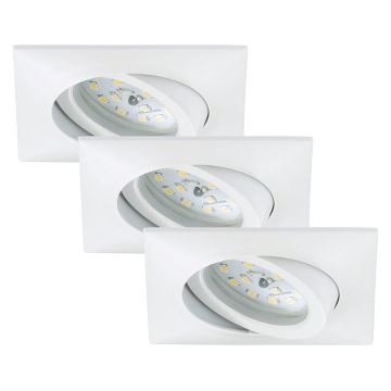 Briloner 7210-036 - SÆT 3x LED indbygningslampe til badeværelse ATTACH LED/5W/230V IP23 hvid