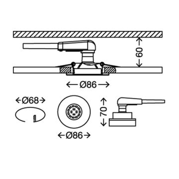 Briloner 7220-032 - 3x LED indbygningslampe til badeværelse FIT 1xGU10/5W/230V