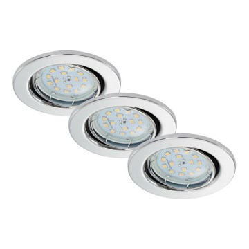 Briloner 7220-038 - 3x LED indbygningslampe til badeværelse FIT 1xGU10/5W/230V