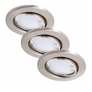 Briloner 7221-032 - 3x LED indbygningsspot til badeværelse 1xGU10/3W/230V IP23 mat krom