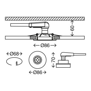 Briloner 7277-039 - SÆT 3x LED indbygningslampe til badeværelse dæmpbar 1xGU10/5W/230V IP23