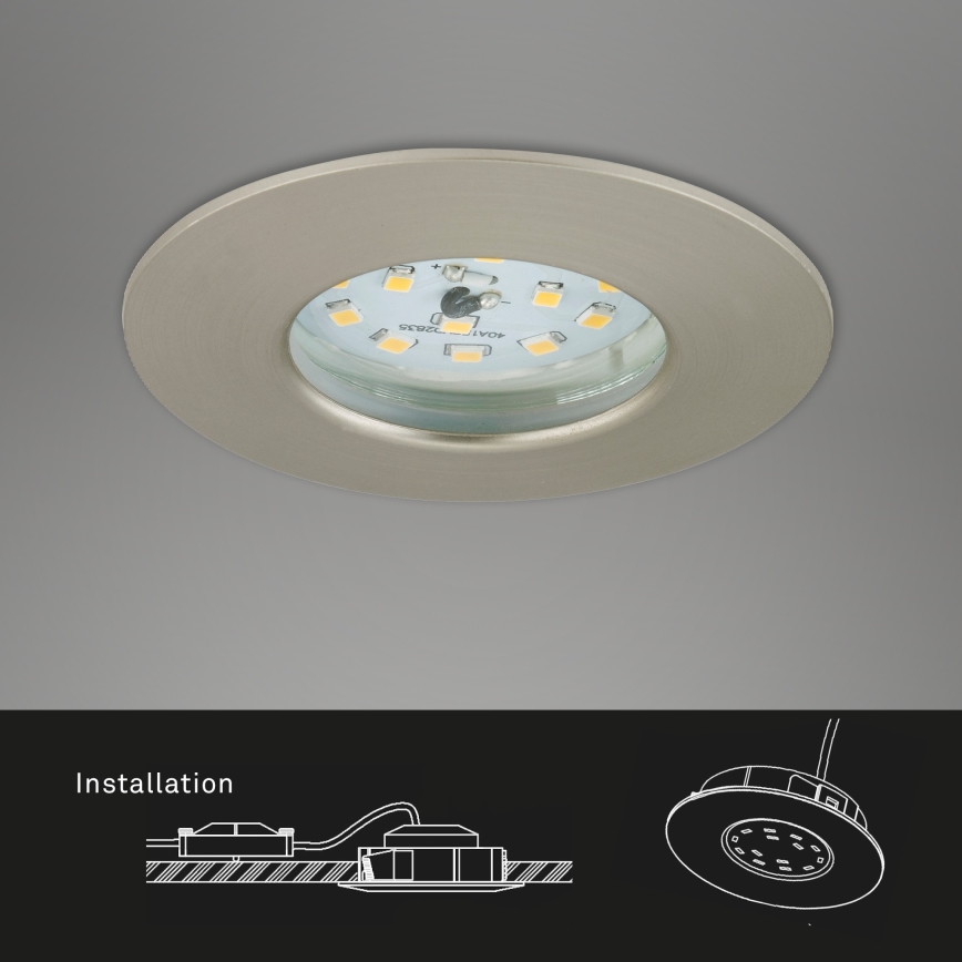 Briloner 7295-012 - LED indbygningsspot til badeværelse dæmpbar ATTACH LED/6,5W/230V IP44