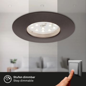 Briloner 7295-031 - SÆT 3x LED indbygningslampe til badeværelse dæmpbar ATTACH LED/6,5W/230V IP44