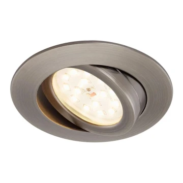 Briloner 7296-011 - LED indbygningslampe til badeværelse dæmpbar ATTACH LED/6,5W/230V IP23 antracit