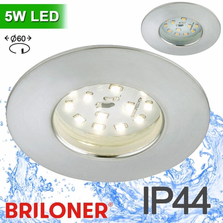 Briloner 8311-019 - LED indbygningslampe til badeværelse LED/5W/230V IP44