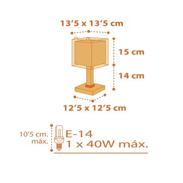 Dalber 64561 - Lampe for børn LITTLE TIGER 1xE14/40W/230V