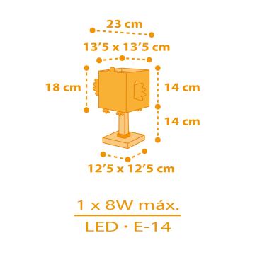 Dalber 64641 - Børnelampe LITTLE CHICKEN 1xE14/8W/230V