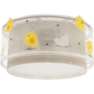 Dalber 76876 - Loftlampe til børn BABY CHICK 2xE27/15W/230V