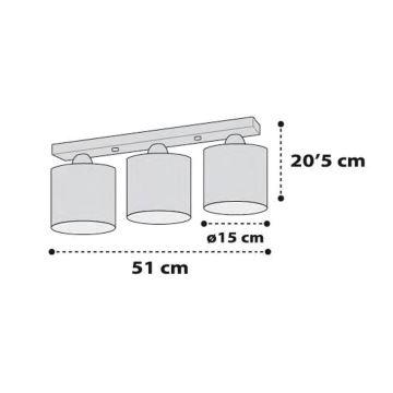 Dalber D-41413H - Loftslampe for børn CLOUDS 3xE27/60W/230V