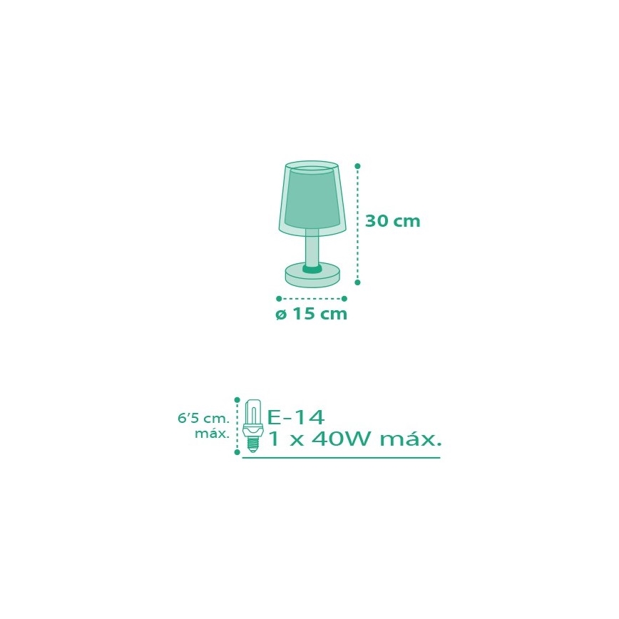 Dalber D-80221S - Lampe for børn VICHY 1xE14/40W/230V