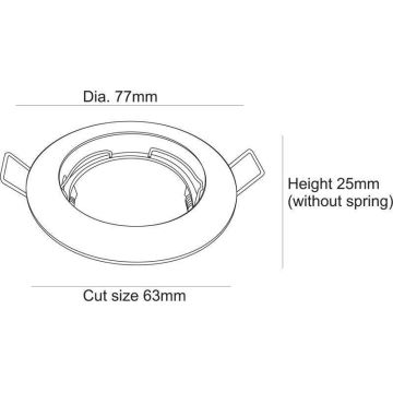 Deko-Light 120017 - Indbygningslampe RUND 1xGU5,3-MR16/35W/12V hvid