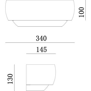 Deko-Light 341206 - Væglampe TWYNNDA 1xE14/40W/230V hvid