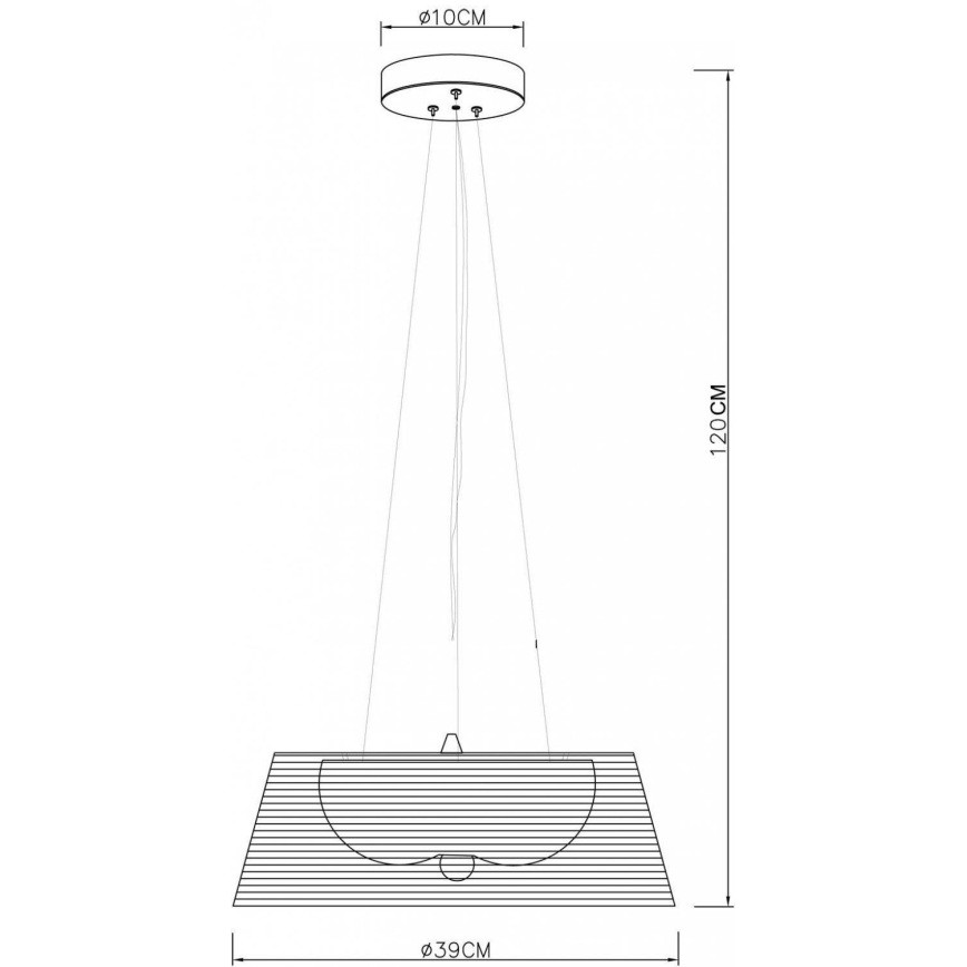 Deko-Light 342032 - Pendel FILO 3xE27/60W/230V diameter 39 cm sort