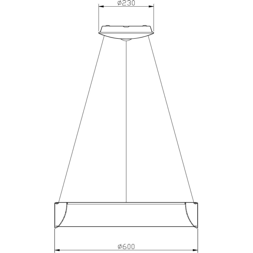 Deko-Light 342125 - LED pendel dæmpbar SCULPTORIS LED/27W/230V 4000K diameter 60 cm