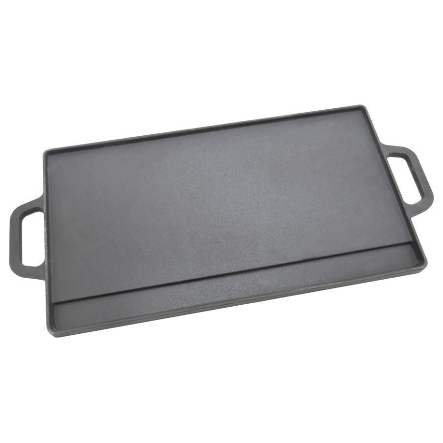 Dobbeltsidet grillpande 50x23 cm