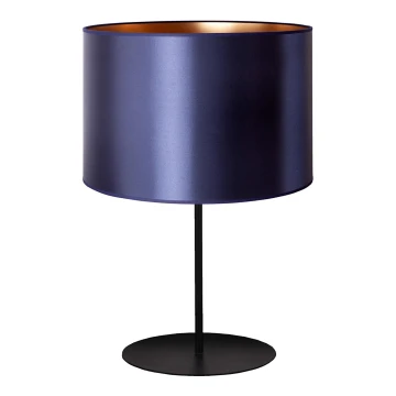 Duolla - Bordlampe CANNES 1xE14/15W/230V 20 cm blå/kobberfarvet/sort