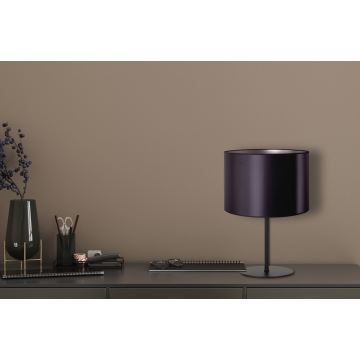 Duolla - Bordlampe CANNES 1xE14/15W/230V 20 cm sort/sølvfarvet