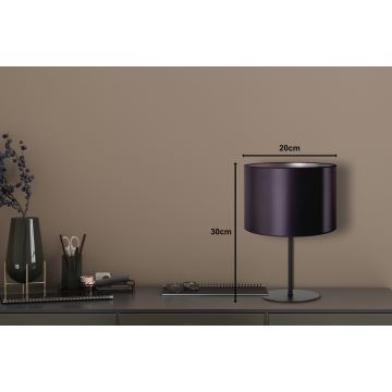 Duolla - Bordlampe CANNES 1xE14/15W/230V 20 cm sort/sølvfarvet