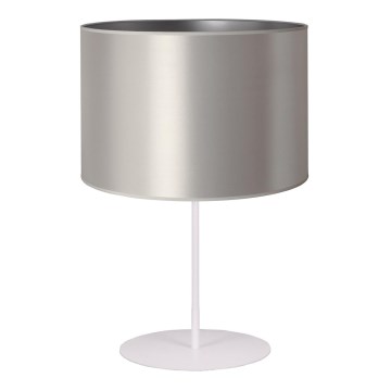 Duolla - Bordlampe CANNES 1xE14/15W/230V 20 cm sølvfarvet/hvid
