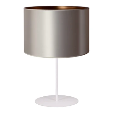 Duolla - Bordlampe CANNES 1xE14/15W/230V 20 cm sølvfarvet/kobberfarvet/hvid