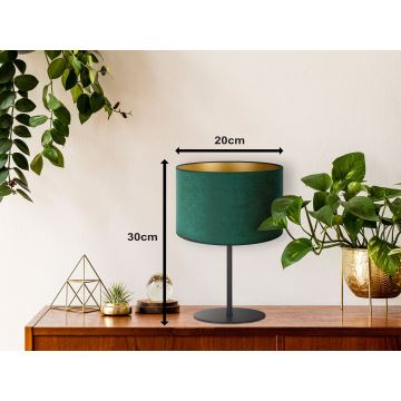 Duolla - Bordlampe ROLLER 1xE14/15W/230V mørk grøn/gylden