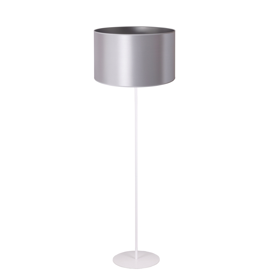 Duolla - Gulvlampe CANNES 1xE27/15W/230V 45 cm sølvfarvet/hvid