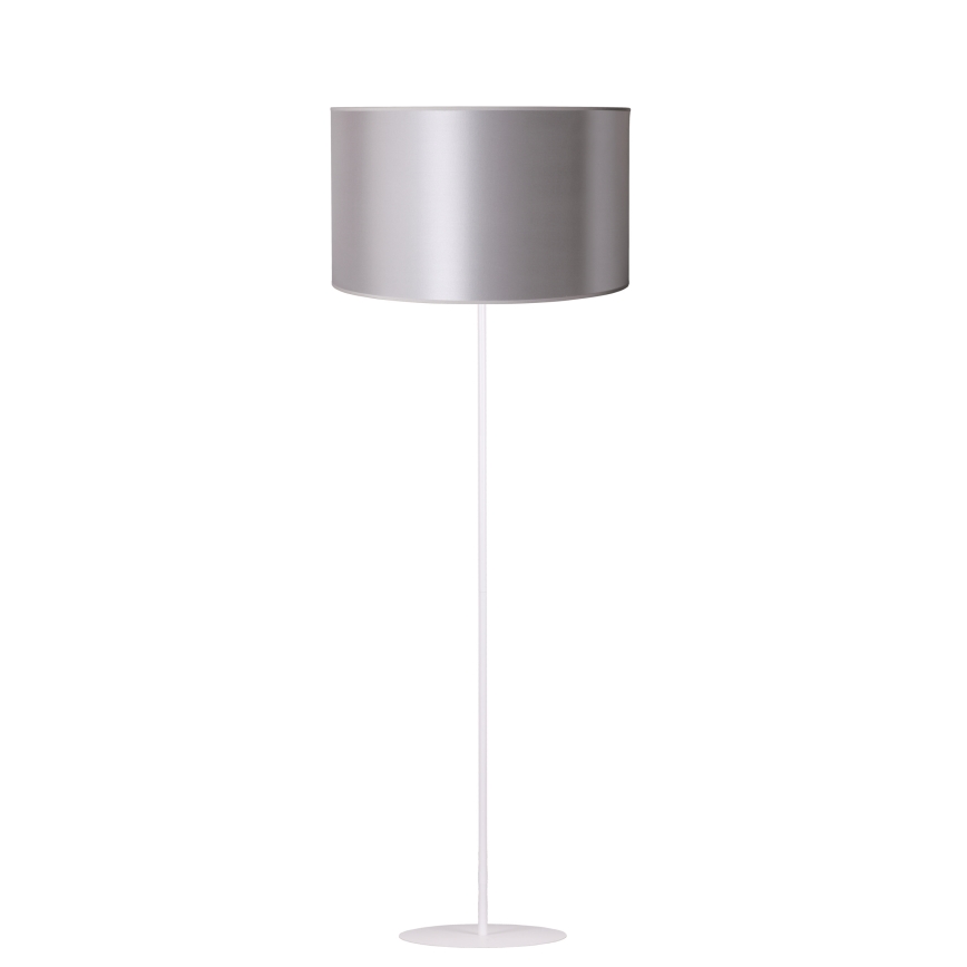 Duolla - Gulvlampe CANNES 1xE27/15W/230V 45 cm sølvfarvet/hvid