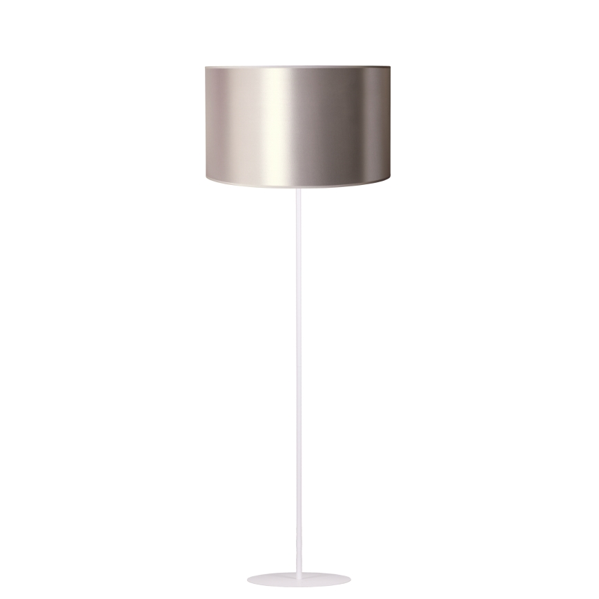 Duolla - Gulvlampe CANNES 1xE27/15W/230V 45 cm sølvfarvet/hvid