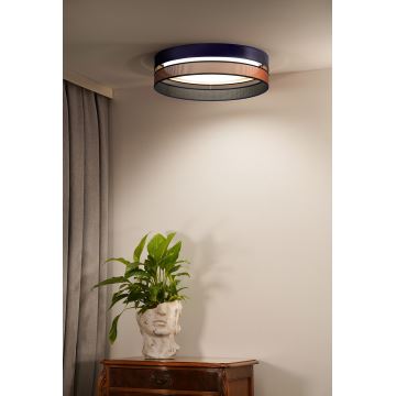 Duolla - LED loftlampe ROLLER DUO SHINY LED/24W/230V blå/kobber
