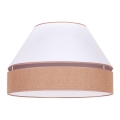 Duolla - Loftlampe AVIGNON 1xE27/15W/230V diameter 50 cm hvid/brun