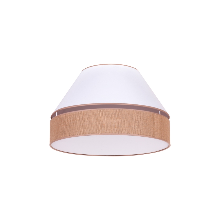 Duolla - Loftlampe AVIGNON 1xE27/15W/230V diameter 50 cm hvid/brun